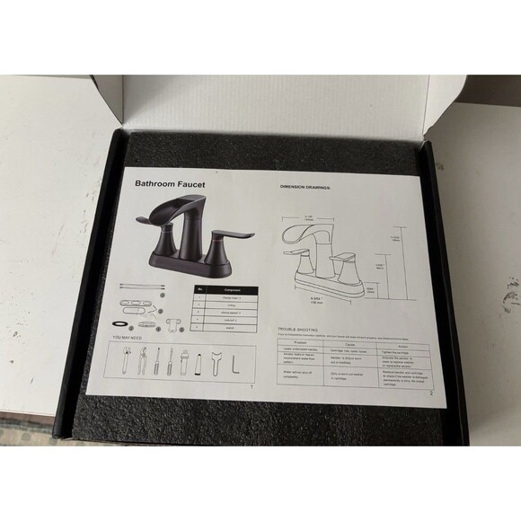 Yundoom Brushed Gold Waterfall Bathroom Faucet Swivel Spout Pop Up Drain BF4-04 - Picture 9 of 15